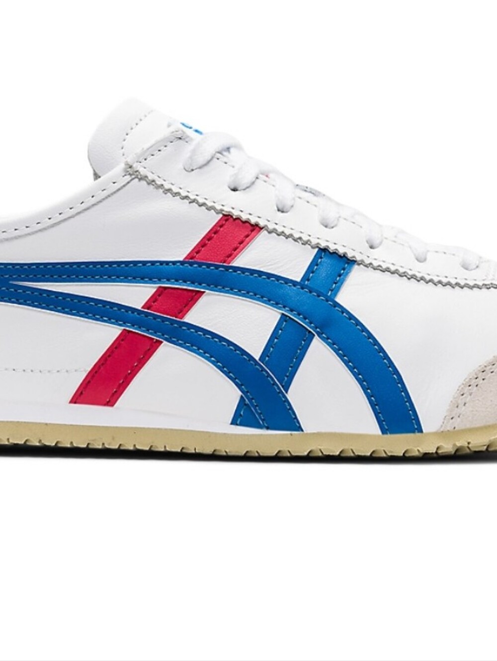 Onitsuka Tiger by Asics White and Blue Sneakers Slip-On Design